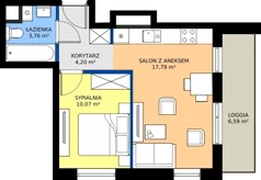 2 pokoje, mieszkanie 35,82 m², piętro 9, oferta nr A2/222, Zaspa Wysoko, Gdańsk, Zaspa, Zaspa-Młyniec, aleja Jana Pawła II
