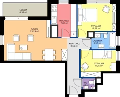 3 pokoje, mieszkanie 66,10 m², piętro 11, oferta nr A2/236, Zaspa Wysoko, Gdańsk, Zaspa, Zaspa-Młyniec, aleja Jana Pawła II