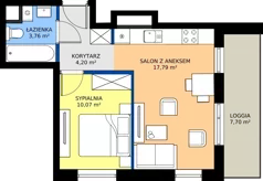 2 pokoje, mieszkanie 35,82 m², piętro 8, oferta nr A2/213, Zaspa Wysoko, Gdańsk, Zaspa, Zaspa-Młyniec, aleja Jana Pawła II
