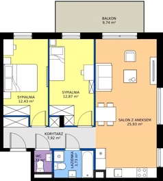 3 pokoje, apartament 64,19 m², piętro 2, oferta nr B10/67, Apartamenty Onlylife, Warszawa, Wilanów, Powsin, ul. Łukasza Drewny/Potułkały