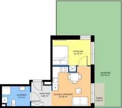 2 pokoje, apartament 36,65 m², parter, oferta nr B7/1, Apartamenty Onlylife, Warszawa, Wilanów, Powsin, ul. Łukasza Drewny/Potułkały