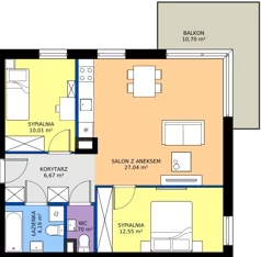 3 pokoje, apartament 62,16 m², piętro 1, oferta nr B8/28, Apartamenty Onlylife, Warszawa, Wilanów, Powsin, ul. Łukasza Drewny/Potułkały