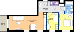 3 pokoje, mieszkanie 58,74 m², piętro 2, oferta nr 1/52, Osiedle Prystora II, Warszawa, Ursus, Skorosze, ul. Aleksandra Prystora 2
