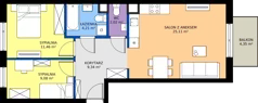 3 pokoje, mieszkanie 61,22 m², piętro 2, oferta nr 1/18, Osiedle Prystora II, Warszawa, Ursus, Skorosze, ul. Aleksandra Prystora 2