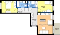 3 pokoje, mieszkanie 62,05 m², piętro 1, oferta nr 1/39, Osiedle Prystora II, Warszawa, Ursus, Skorosze, ul. Aleksandra Prystora 2