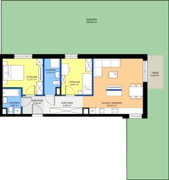 3 pokoje, mieszkanie 64,00 m², piętro 1, oferta nr 2/74, Osiedle Prystora II, Warszawa, Ursus, Skorosze, ul. Aleksandra Prystora 2