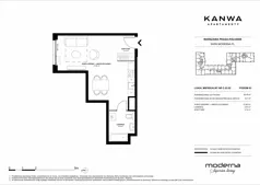 1 pokój, mieszkanie 36,45 m², piętro 3, oferta nr C.03.02, KANWA Apartamenty, Warszawa, Praga Południe, ul. Zamoyskiego 24