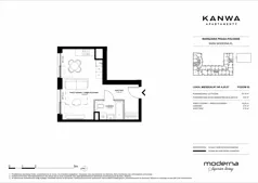 1 pokój, mieszkanie 29,14 m², piętro 5, oferta nr A.05.07, KANWA Apartamenty, Warszawa, Praga Południe, ul. Zamoyskiego 24