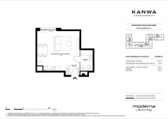 1 pokój, mieszkanie 34,68 m², piętro 2, oferta nr B.02.07, KANWA Apartamenty, Warszawa, Praga Południe, ul. Zamoyskiego 24
