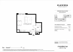1 pokój, mieszkanie 34,69 m², piętro 4, oferta nr B.04.07, KANWA Apartamenty, Warszawa, Praga Południe, ul. Zamoyskiego 24