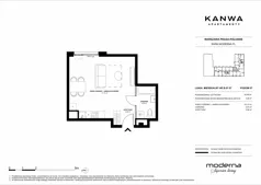 1 pokój, mieszkanie 34,68 m², piętro 7, oferta nr B.07.07, KANWA Apartamenty, Warszawa, Praga Południe, ul. Zamoyskiego 24