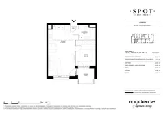 2 pokoje, mieszkanie 39,82 m², piętro 2, oferta nr B.2.7, SPOT, Sopot, Świemirowo, ul. Aleja Niepodległości 635/637