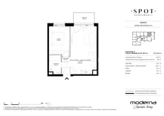 2 pokoje, mieszkanie 40,78 m², parter, oferta nr C.0.3, SPOT, Sopot, Świemirowo, ul. Aleja Niepodległości 635/637