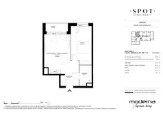 2 pokoje, mieszkanie 43,51 m², piętro 4, oferta nr C.4.12, SPOT, Sopot, Świemirowo, ul. Aleja Niepodległości 635/637