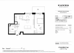 2 pokoje, mieszkanie 52,93 m², piętro 1, oferta nr A.01.02, KANWA Apartamenty, Warszawa, Praga Południe, ul. Zamoyskiego 24
