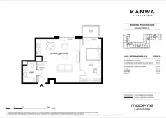 2 pokoje, mieszkanie 53,57 m², piętro 3, oferta nr A.03.02, KANWA Apartamenty, Warszawa, Praga Południe, ul. Zamoyskiego 24