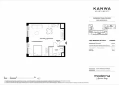 2 pokoje, mieszkanie 37,63 m², piętro 3, oferta nr A.03.06, KANWA Apartamenty, Warszawa, Praga Południe, ul. Zamoyskiego 24