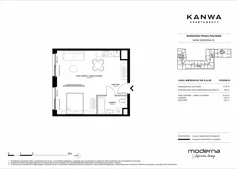 2 pokoje, mieszkanie 37,76 m², piętro 3, oferta nr A.03.08, KANWA Apartamenty, Warszawa, Praga Południe, ul. Zamoyskiego 24