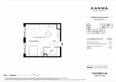 2 pokoje, mieszkanie 39,05 m², piętro 3, oferta nr A.03.09, KANWA Apartamenty, Warszawa, Praga Południe, ul. Zamoyskiego 24