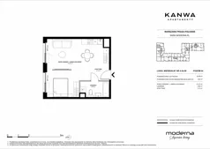 2 pokoje, mieszkanie 39,06 m², piętro 4, oferta nr A.04.09, KANWA Apartamenty, Warszawa, Praga Południe, ul. Zamoyskiego 24