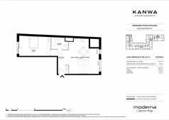 2 pokoje, mieszkanie 63,16 m², piętro 4, oferta nr A.04.10, KANWA Apartamenty, Warszawa, Praga Południe, ul. Zamoyskiego 24