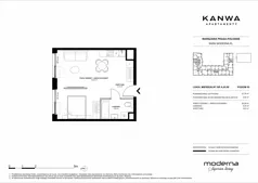 2 pokoje, mieszkanie 37,76 m², piętro 5, oferta nr A.05.08, KANWA Apartamenty, Warszawa, Praga Południe, ul. Zamoyskiego 24