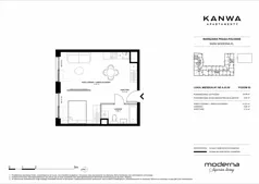 2 pokoje, mieszkanie 39,06 m², piętro 5, oferta nr A.05.09, KANWA Apartamenty, Warszawa, Praga Południe, ul. Zamoyskiego 24