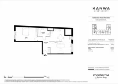 2 pokoje, mieszkanie 63,16 m², piętro 6, oferta nr A.06.08, KANWA Apartamenty, Warszawa, Praga Południe, ul. Zamoyskiego 24