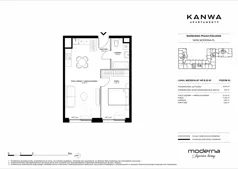 2 pokoje, mieszkanie 43,03 m², piętro 2, oferta nr B.02.02, KANWA Apartamenty, Warszawa, Praga Południe, ul. Zamoyskiego 24
