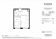 2 pokoje, mieszkanie 43,10 m², piętro 2, oferta nr B.02.10, KANWA Apartamenty, Warszawa, Praga Południe, ul. Zamoyskiego 24