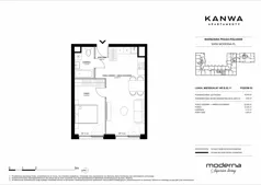 2 pokoje, mieszkanie 42,93 m², piętro 2, oferta nr B.02.11, KANWA Apartamenty, Warszawa, Praga Południe, ul. Zamoyskiego 24