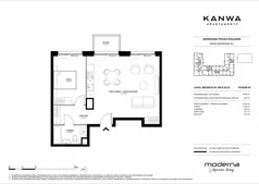 2 pokoje, mieszkanie 55,08 m², piętro 5, oferta nr B.05.03, KANWA Apartamenty, Warszawa, Praga Południe, ul. Zamoyskiego 24