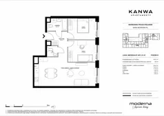 3 pokoje, mieszkanie 64,51 m², piętro 1, oferta nr C.01.01, KANWA Apartamenty, Warszawa, Praga Południe, ul. Zamoyskiego 24