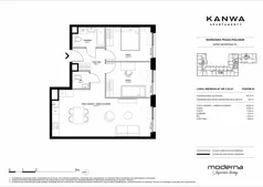 3 pokoje, mieszkanie 65,24 m², piętro 2, oferta nr C.02.01, KANWA Apartamenty, Warszawa, Praga Południe, ul. Zamoyskiego 24