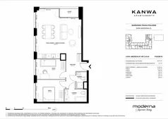 3 pokoje, mieszkanie 68,74 m², piętro 5, oferta nr C.05.04, KANWA Apartamenty, Warszawa, Praga Południe, ul. Zamoyskiego 24