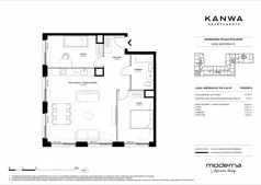 3 pokoje, mieszkanie 75,13 m², piętro 3, oferta nr A.03.05, KANWA Apartamenty, Warszawa, Praga Południe, ul. Zamoyskiego 24