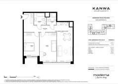 3 pokoje, mieszkanie 72,08 m², piętro 4, oferta nr A.04.03, KANWA Apartamenty, Warszawa, Praga Południe, ul. Zamoyskiego 24