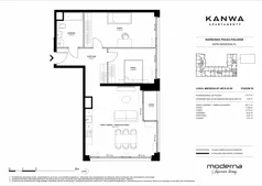 3 pokoje, mieszkanie 75,13 m², piętro 5, oferta nr B.05.08, KANWA Apartamenty, Warszawa, Praga Południe, ul. Zamoyskiego 24