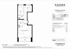 3 pokoje, mieszkanie 66,99 m², piętro 1, oferta nr D.01.03, KANWA Apartamenty, Warszawa, Praga Południe, ul. Zamoyskiego 24