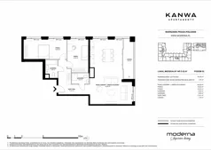3 pokoje, mieszkanie 93,49 m², piętro 2, oferta nr D.02.01, KANWA Apartamenty, Warszawa, Praga Południe, ul. Zamoyskiego 24