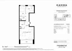 3 pokoje, mieszkanie 67,08 m², piętro 3, oferta nr D.03.03, KANWA Apartamenty, Warszawa, Praga Południe, ul. Zamoyskiego 24
