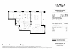 3 pokoje, mieszkanie 93,49 m², piętro 4, oferta nr D.04.01, KANWA Apartamenty, Warszawa, Praga Południe, ul. Zamoyskiego 24