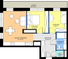3 pokoje, mieszkanie 58,81 m², piętro 3, oferta nr 03.10, WODOPÓJ, Gdańsk, Śródmieście, ul. Wodopój 5 