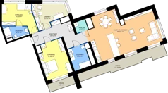 4 pokoje, mieszkanie 124,92 m², piętro 6, oferta nr 06.02, WODOPÓJ, Gdańsk, Śródmieście, ul. Wodopój 5 