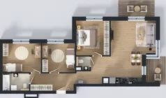 4 pokoje, mieszkanie 78,07 m², piętro 1, oferta nr B52, Kapelanka – Pychowicka - Budynek AB, Kraków, Dębniki, Zakrzówek, ul. Pychowicka 3 / 3A