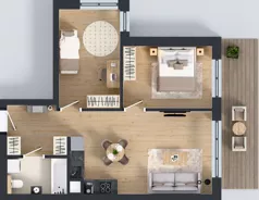 3 pokoje, mieszkanie 56,68 m², piętro 4, oferta nr A32, Kapelanka – Pychowicka - Budynek AB, Kraków, Dębniki, Zakrzówek, ul. Pychowicka 3 / 3A