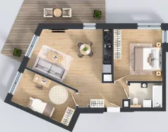 3 pokoje, mieszkanie 55,80 m², piętro 5, oferta nr A39, Kapelanka – Pychowicka - Budynek AB, Kraków, Dębniki, Zakrzówek, ul. Pychowicka 3 / 3A