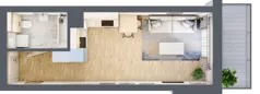 1 pokój, mieszkanie 28,60 m², piętro 1, oferta nr A9, Kapelanka – Pychowicka - Budynek AB, Kraków, Dębniki, Zakrzówek, ul. Pychowicka 3 / 3A