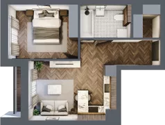 2 pokoje, mieszkanie 38,70 m², piętro 1, oferta nr 9, Badurskiego 7, Kraków, Podgórze Duchackie, Piaski Wielkie, ul. Badurskiego 7
