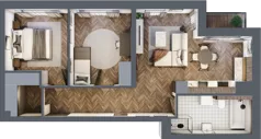 3 pokoje, mieszkanie 61,53 m², piętro 2, oferta nr 13, Badurskiego 7, Kraków, Podgórze Duchackie, Piaski Wielkie, ul. Badurskiego 7